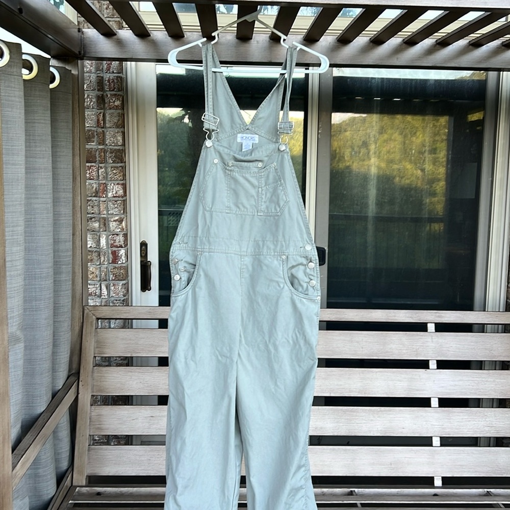 Vintage Honors 90s or early 2000s olive green overalls size medium 100% cotton